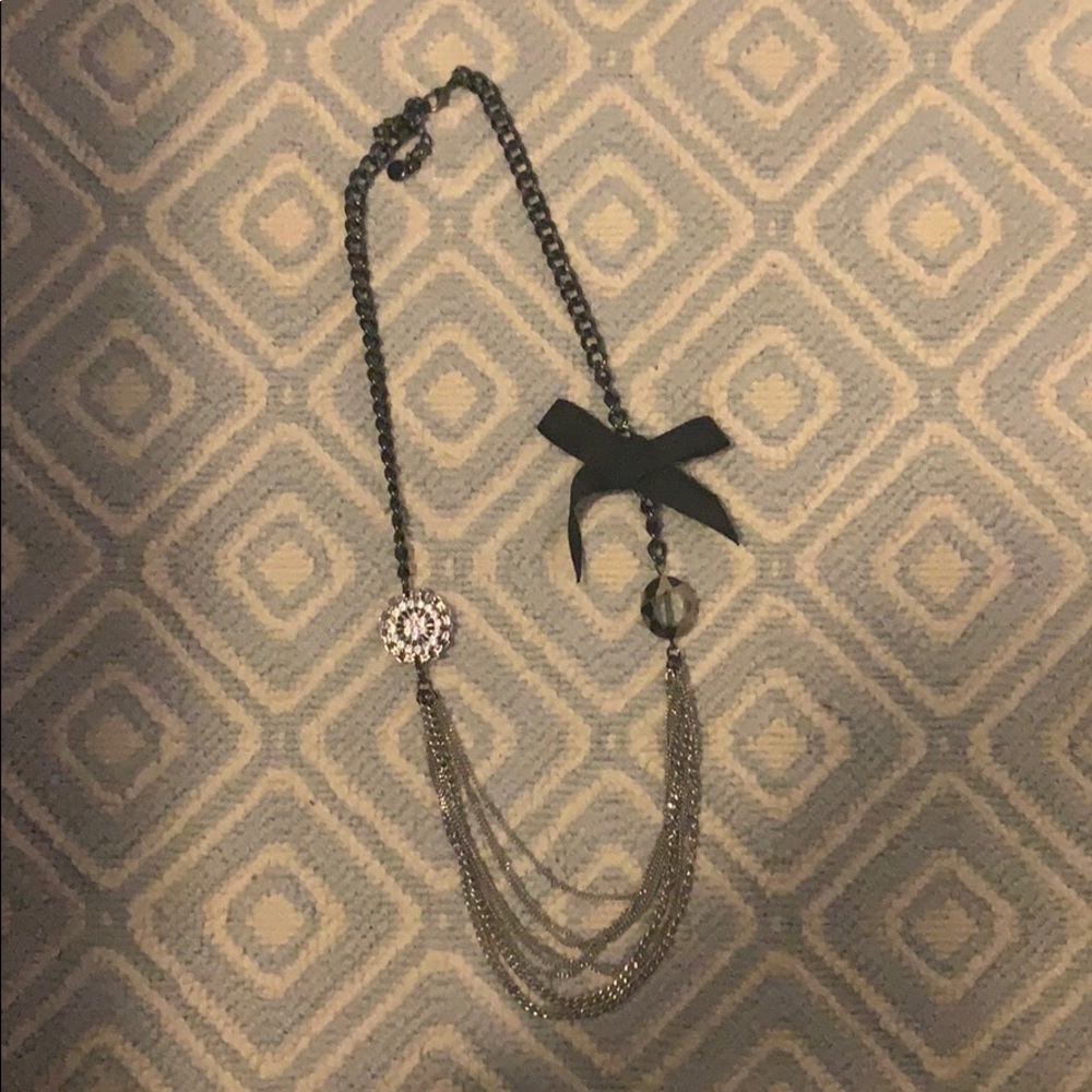 Long multi strand necklace